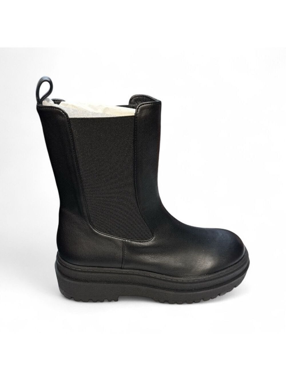 Good American Leather Chelsea Pull On Boot Black Women's NIB GA036V-X Size 9.5 - Picture 8 of 9
